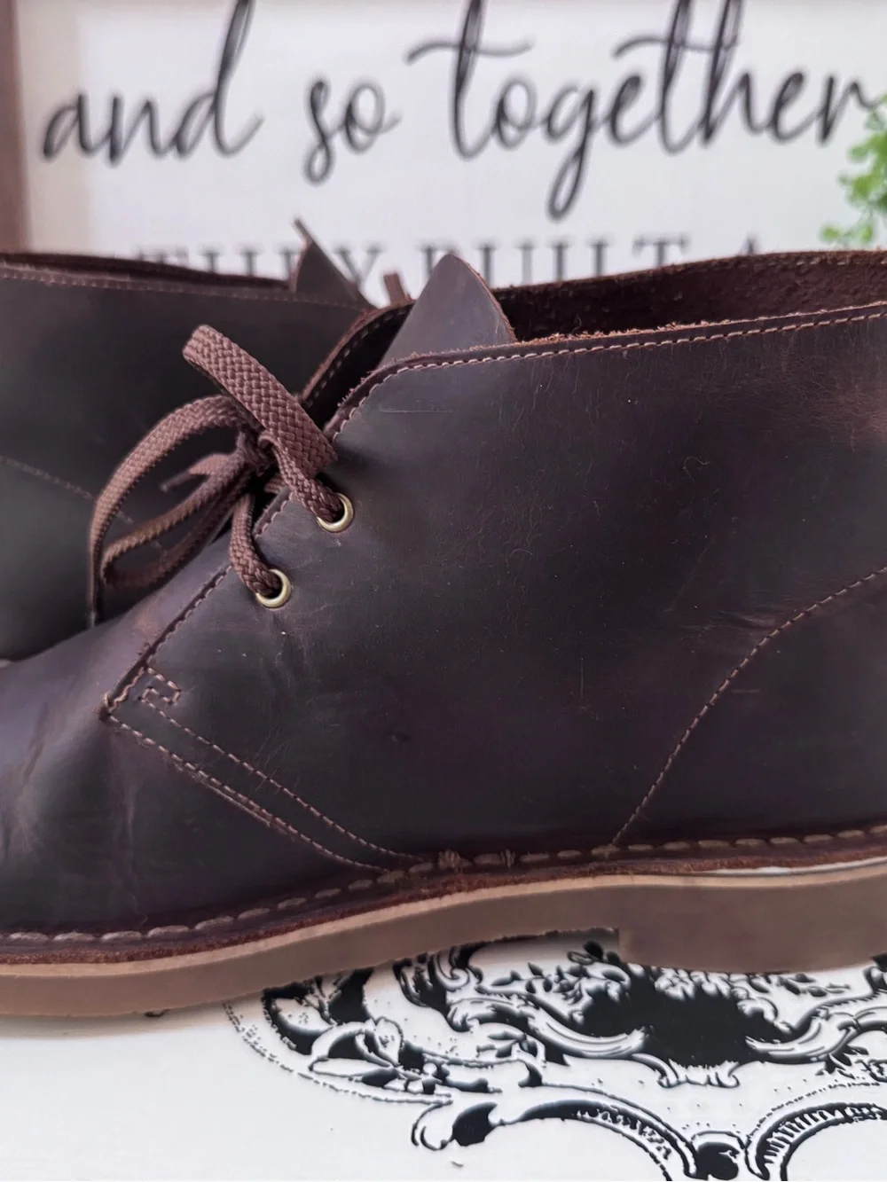Clarks Nubuck Chukka boots. Men's 10.5
